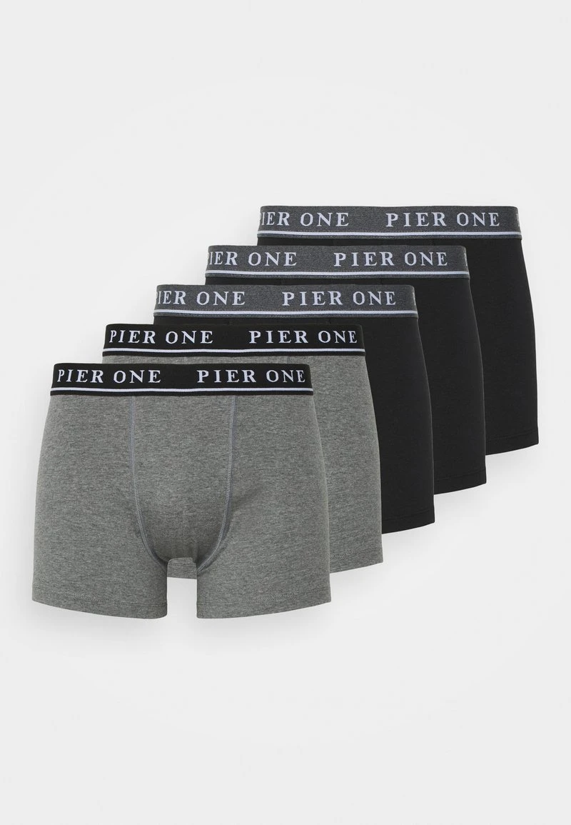 Pier One 5 PACK - Panties - Black/mottled Dark Grey 3 Pier One 5 PACK - Panties - Black/mottled Dark Grey