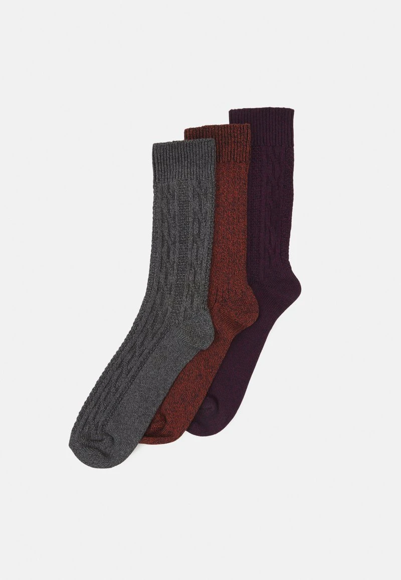 Pier One 3PACK - Socken - Dark Green/orange/bordeaux 5 Pier One 3PACK - Socken - Dark Green/orange/bordeaux – Bild 3