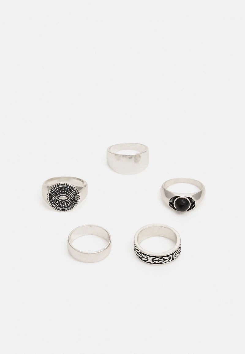 Pier One 5 PACK - Ring - Silver-coloured 3 Pier One 5 PACK - Ring - Silver-coloured