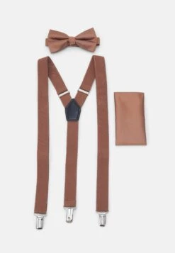Pier One SUSPENDER/HOSENTRÄGER SET - Sonstige Accessoires - Brown