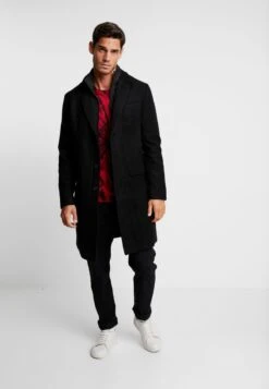 Pier One Klassischer Mantel - Black -Pier One 3010fca4ed984580b242f2ff85d05f1d