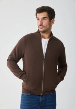 Pier One Zip-up Sweatshirt - Coffee Bean