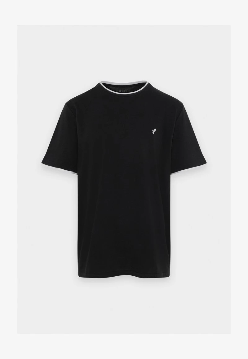 Pier One PIQUE EMBRO DETAIL - T-Shirt Basic - Dark Blue 7 Pier One PIQUE EMBRO DETAIL - T-Shirt Basic - Dark Blue – Bild 5