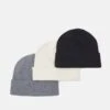 Pier One 3 PACK UNISEX - Mütze - Black/grey/white 1 Pier One 3 PACK UNISEX - Mütze - Black/grey/white -Pier One 86d9747140114f30891a691057132b36