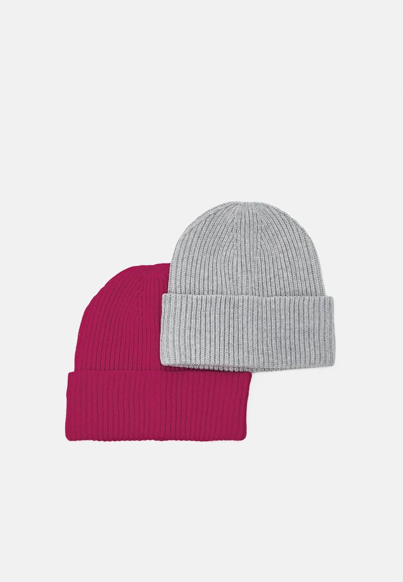 Pier One UNISEX 2 PACK - Mütze - Red/grey 3 Pier One UNISEX 2 PACK - Mütze - Red/grey