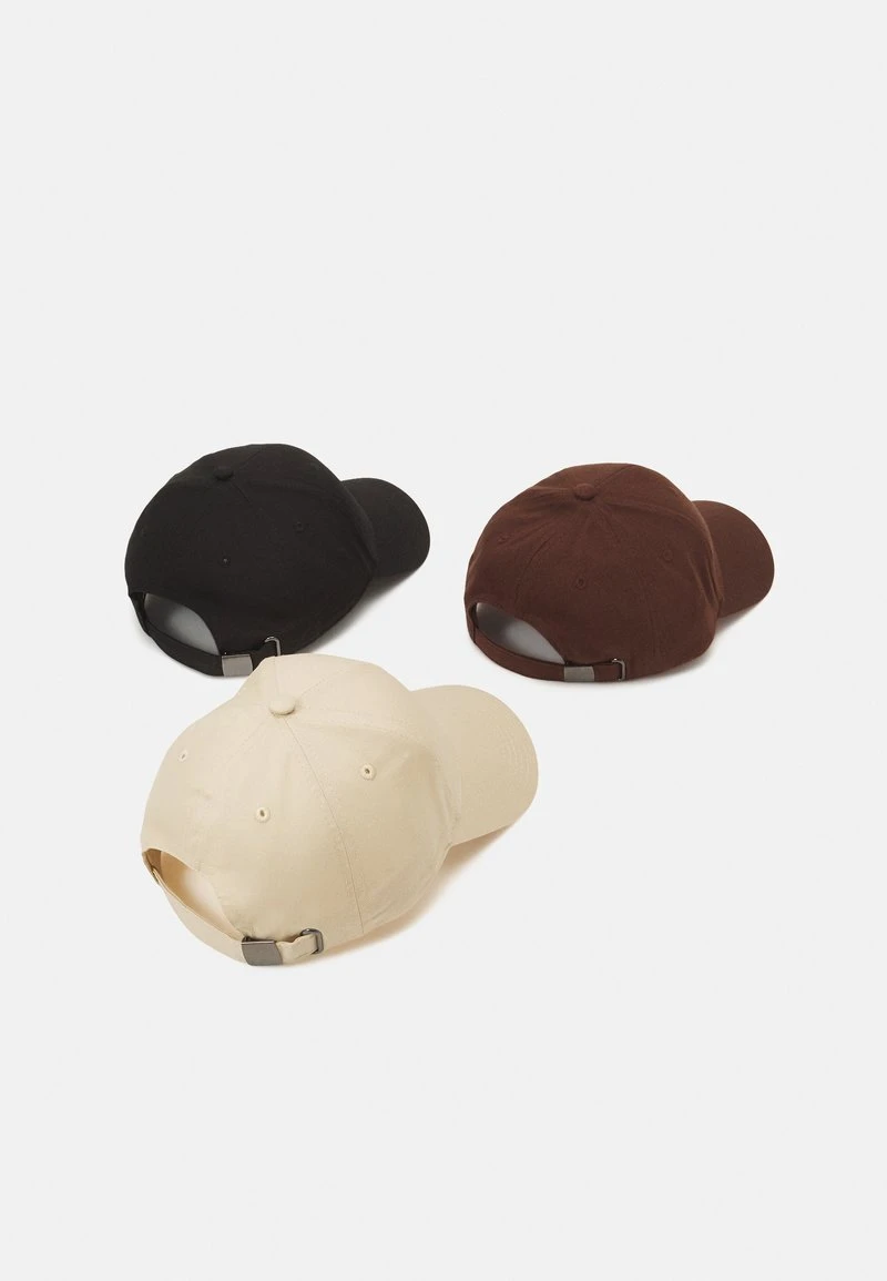 Pier One UNISEX 3 PACK - Cap - Black/dark Brown/beige 4 Pier One UNISEX 3 PACK - Cap - Black/dark Brown/beige – Bild 2