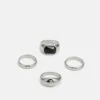 Pier One 4 PACK - Ring - Silver-coloured 2 Pier One 4 PACK - Ring - Silver-coloured -Pier One aeadc63877f447f29230d35189ec1dd8