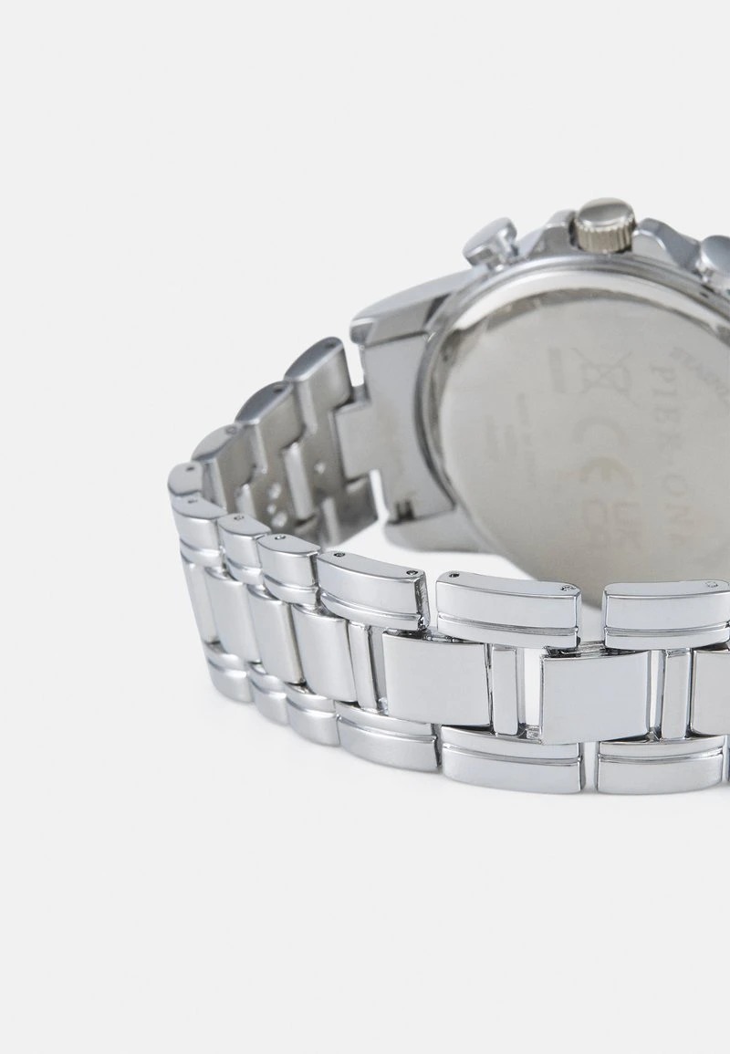 Pier One UNISEX - Uhr - Silver-coloured/black 4 Pier One UNISEX - Uhr - Silver-coloured/black – Bild 2