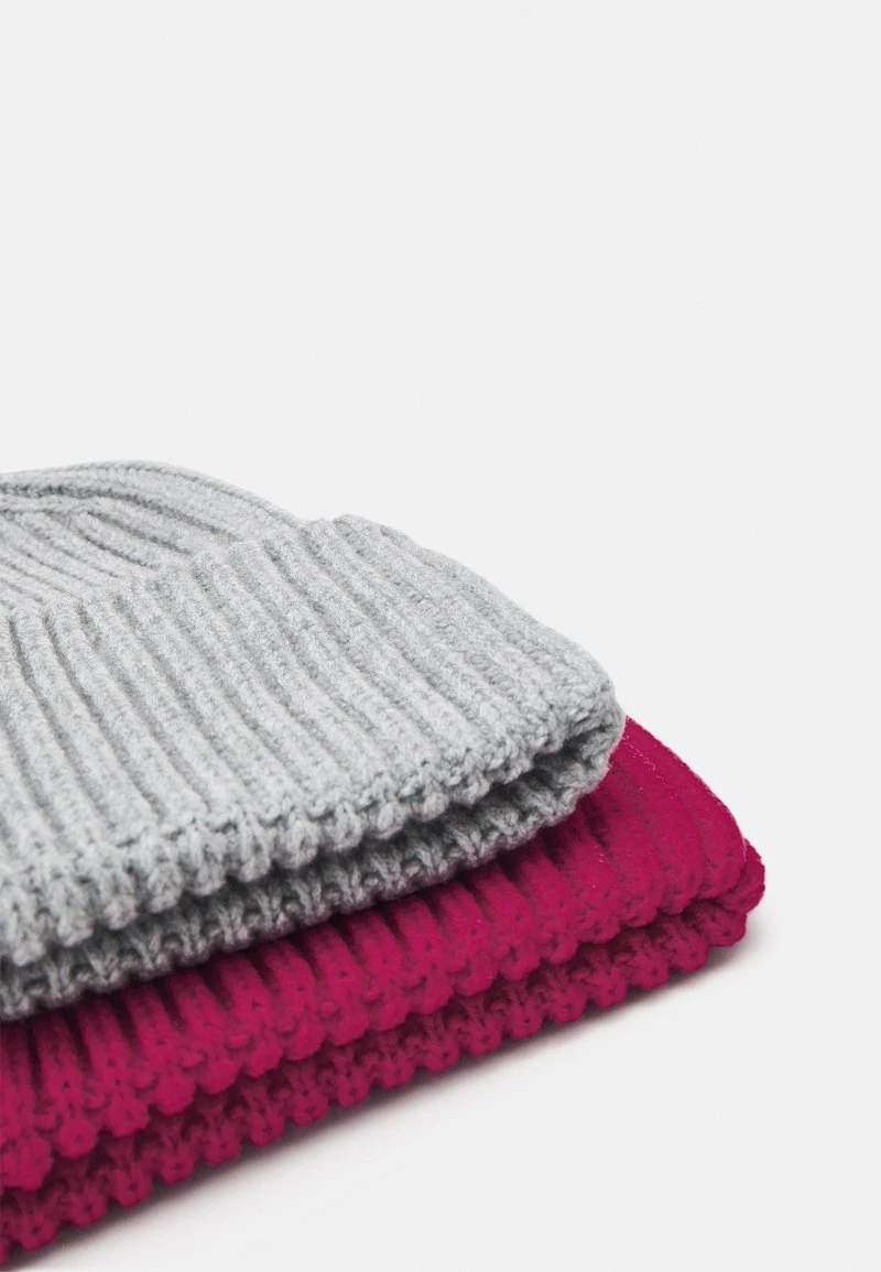 Pier One UNISEX 2 PACK - Mütze - Red/grey 5 Pier One UNISEX 2 PACK - Mütze - Red/grey – Bild 3