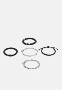Pier One 5 PACK - Armband - Silver-coloured, Black 11 Pier One 5 PACK - Armband - Silver-coloured, Black -Pier One de06228a4ecd40d48ae078a71578fdd3 2
