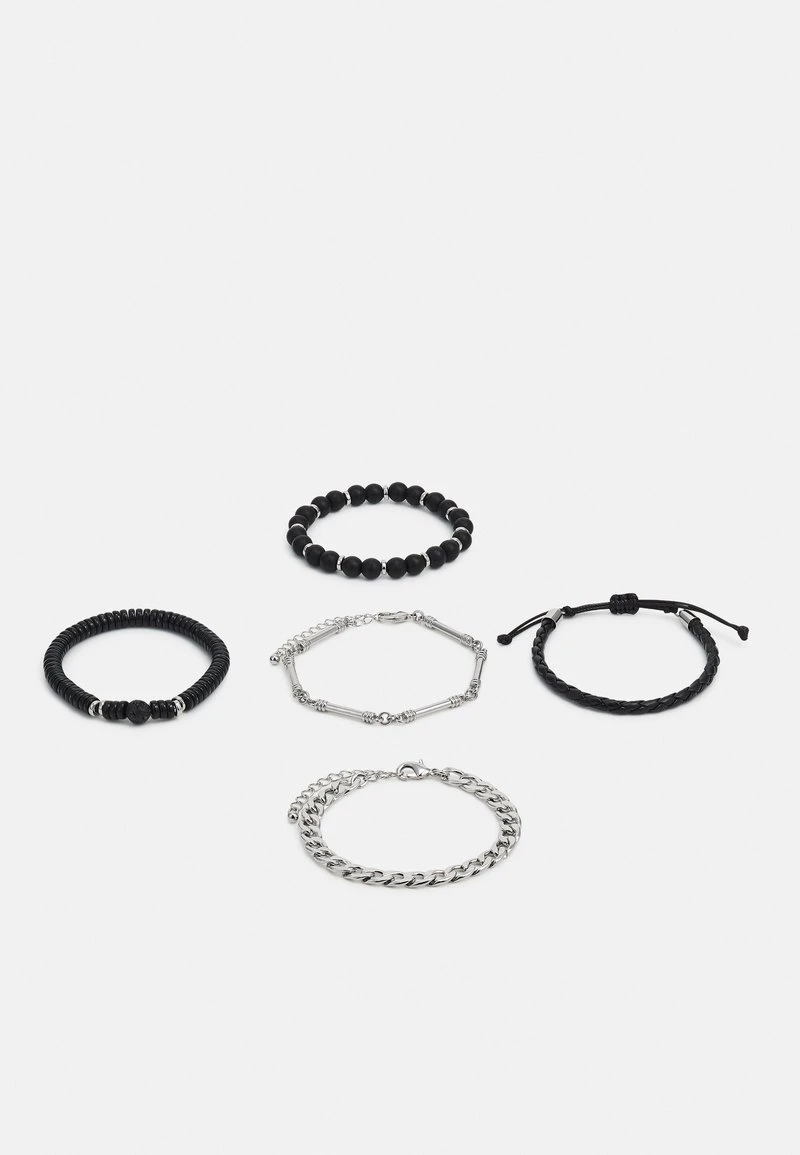Pier One 5 PACK - Armband - Silver-coloured, Black 6 Pier One 5 PACK - Armband - Silver-coloured, Black – Bild 4