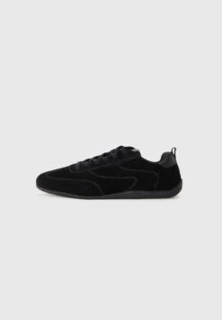 Pier One LEATHER UNISEX - Trainers - Black